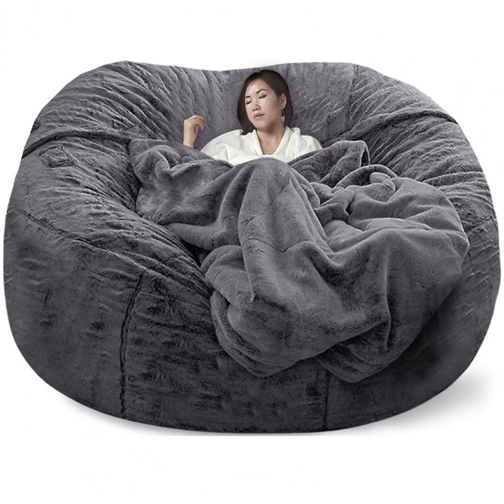 2022 New Bean Bag Sofa Bed Pouf No Filling Stuffed Giant Beanbag Relax Lounge Chair Tatami Futon Floor Seat Furniture