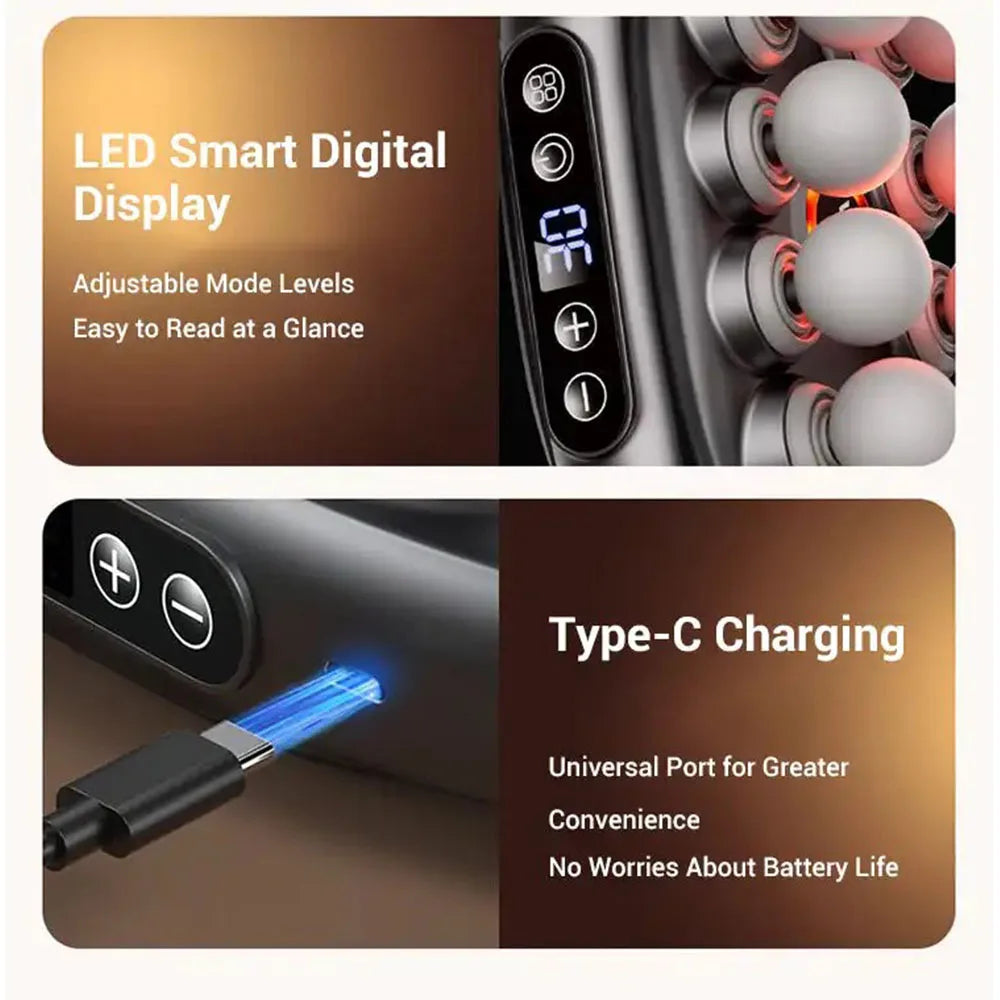 8/16Head Fascia Gun High-Frequency Vibration Body Massage Gun Back and Waist Massager Massager Neck Shoulder Massager Masajeador