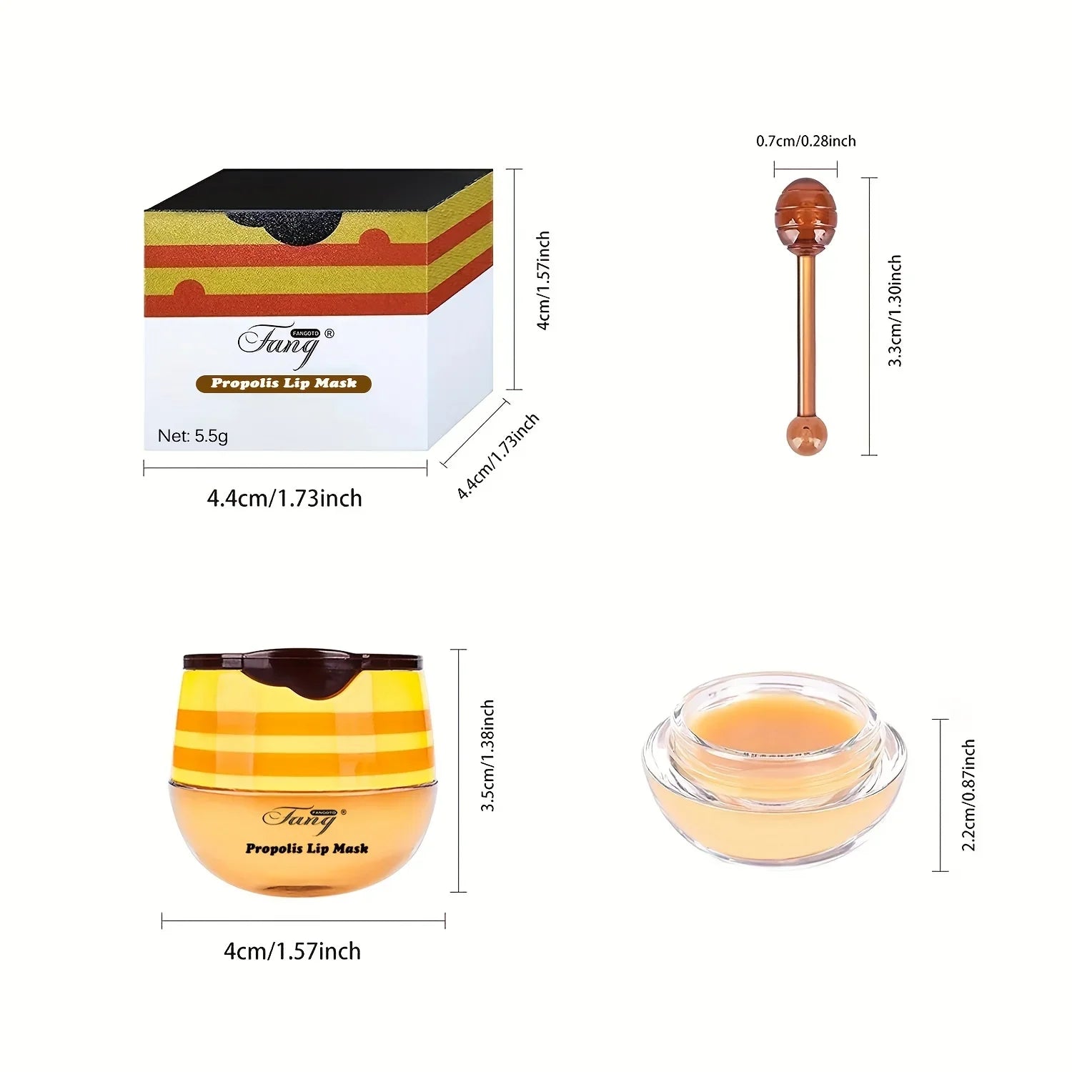 2-Pack Bee Balm Lip Care Set — Exfoliating & Hydrating Sleeping Mask (5.5 g × 2)