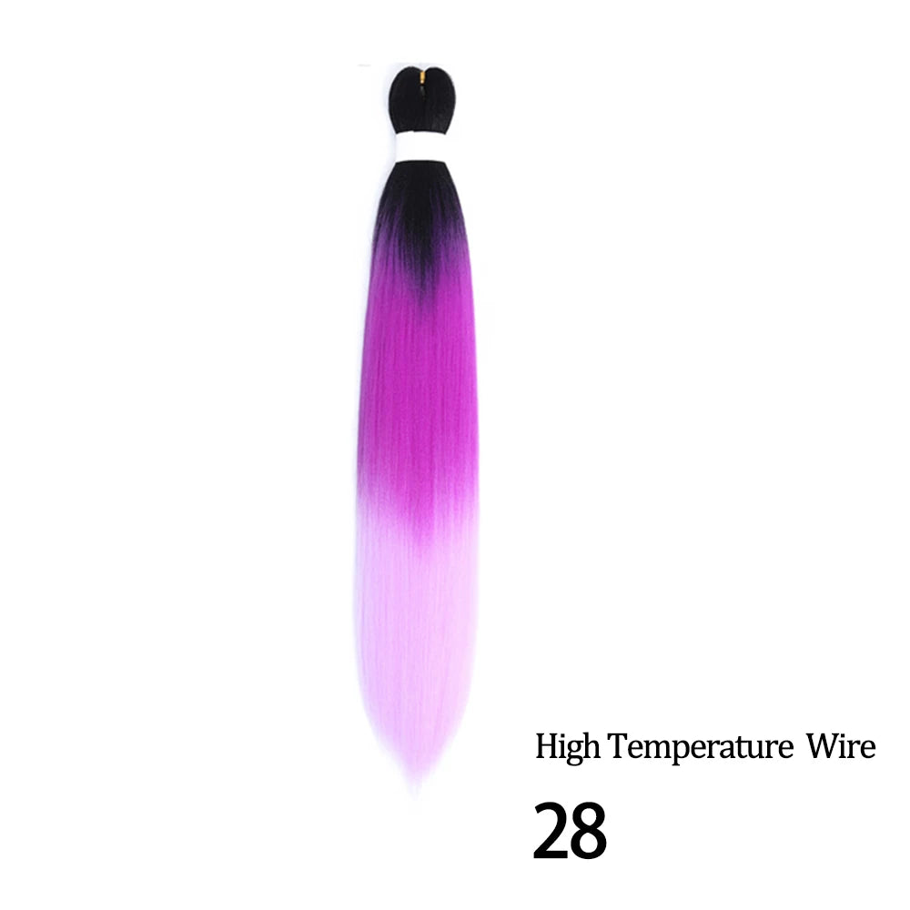 Chorliss Pre-Stretched Jumbo Braids — 24"/26" Synthetic Yaki Ombre (80–90 g, 105 Colors)