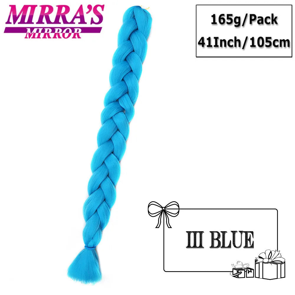 Synthetic Long Jumbo Braids Hair 82 Inch Pure Braiding Hair Extensions Afro Fake Hair High Temperature Fiber Box Braid