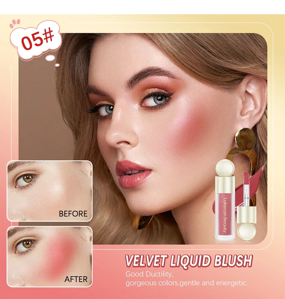 Blush Liquid Blusher Real Makeup Blush Matte Palette Blusher Cosmetics Products Liquid Cream Stick Pink Face raremakeup Beauty