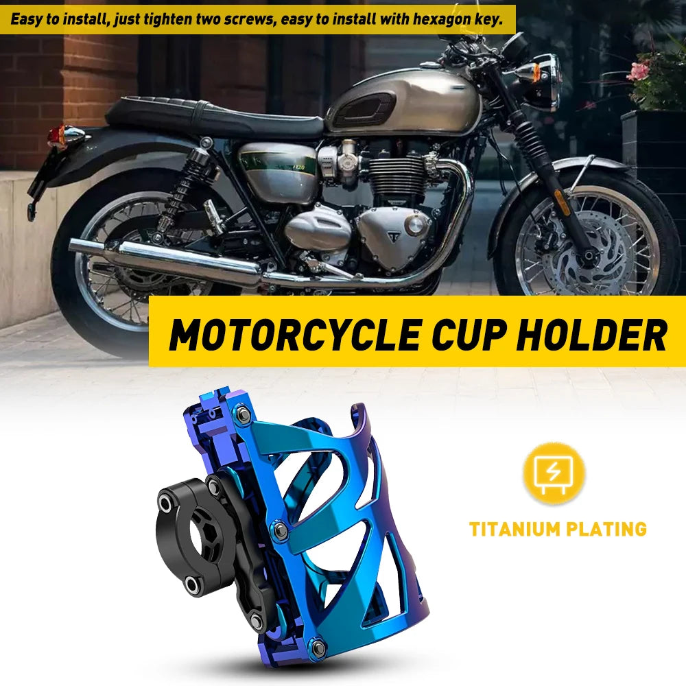 Universal Motorcycle Cup Holder | Adjustable Drink & Water Bottle Mount for Bikes and Scooters