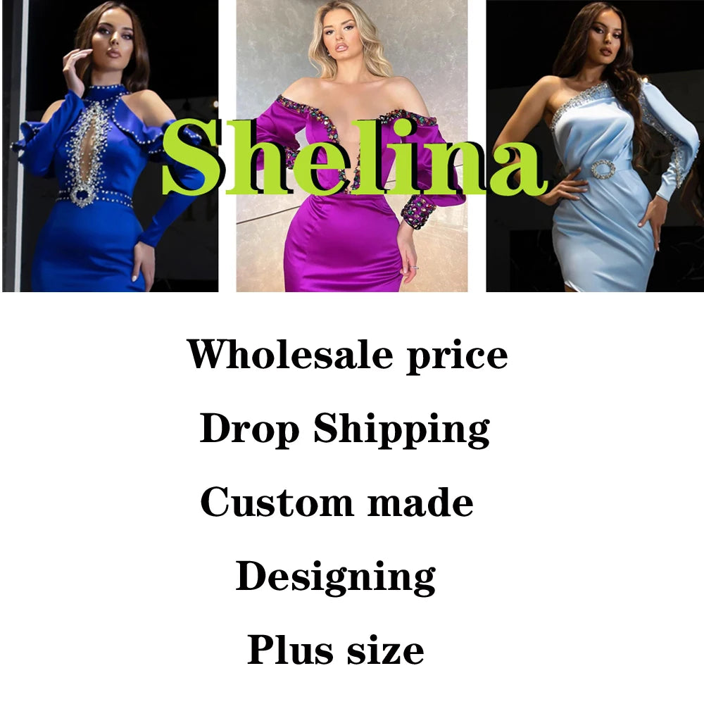 Shelina Glamorous Sweetheart Evening Dresses For Women Beadings Ruffles Wedding Party Gown Vestidos De Noche Custom Made