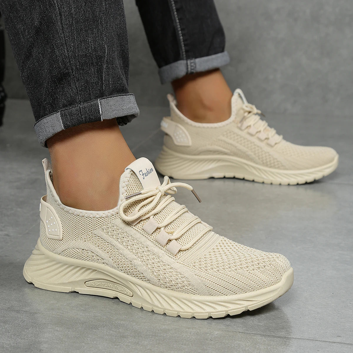 Women’s Casual Fly-Weaving Sneakers (SA1806) — Lightweight, Breathable Lace-Up | Fall 2025 Trend