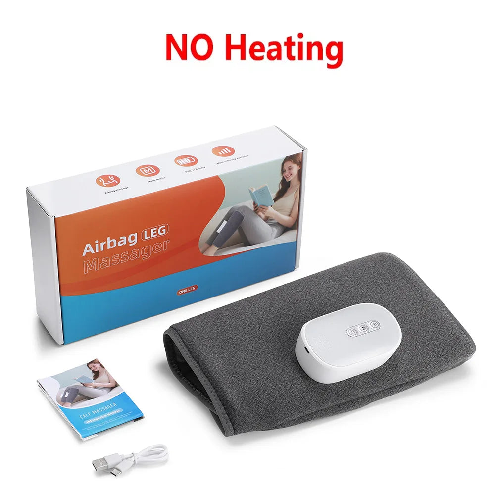 Wireless Air Pressure Calf Massager Electric 4 Mode 8 Level Airbag Compresstion Leg Heating Massage Foot Calf Muscle Relaxation