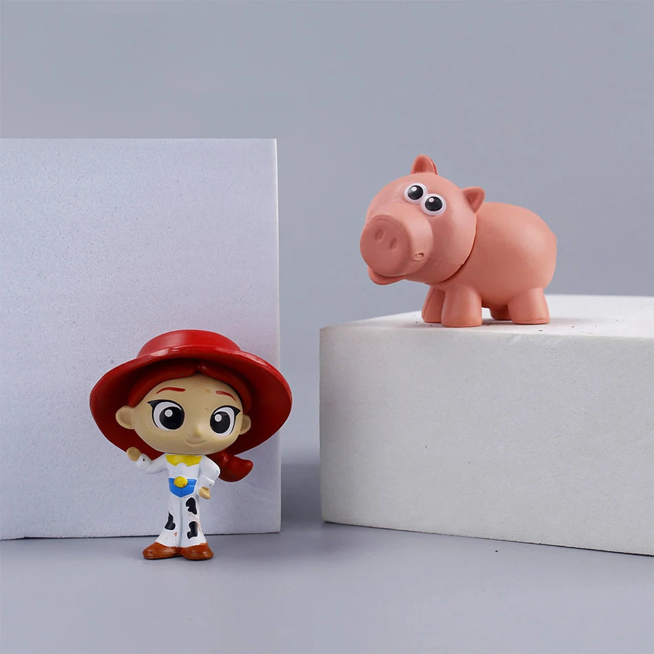 5cm 8pcs/set Disney Toys Story 4 Woody Buzz Lightyear Action Figure Anime Decoration Collection Figurine Toy Model For Children