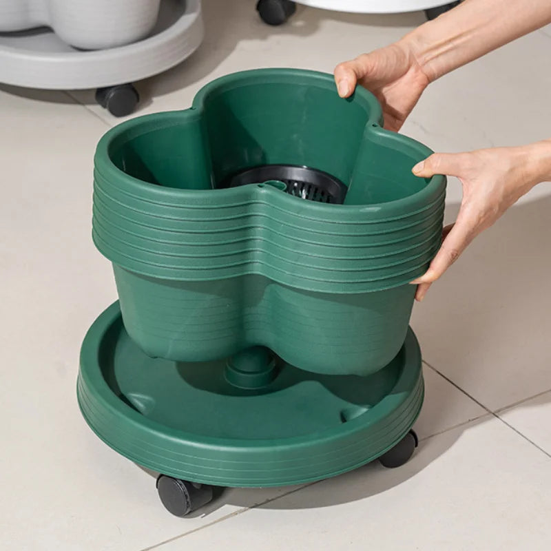 5-Pack Contemporary Stackable Self-Watering Planters