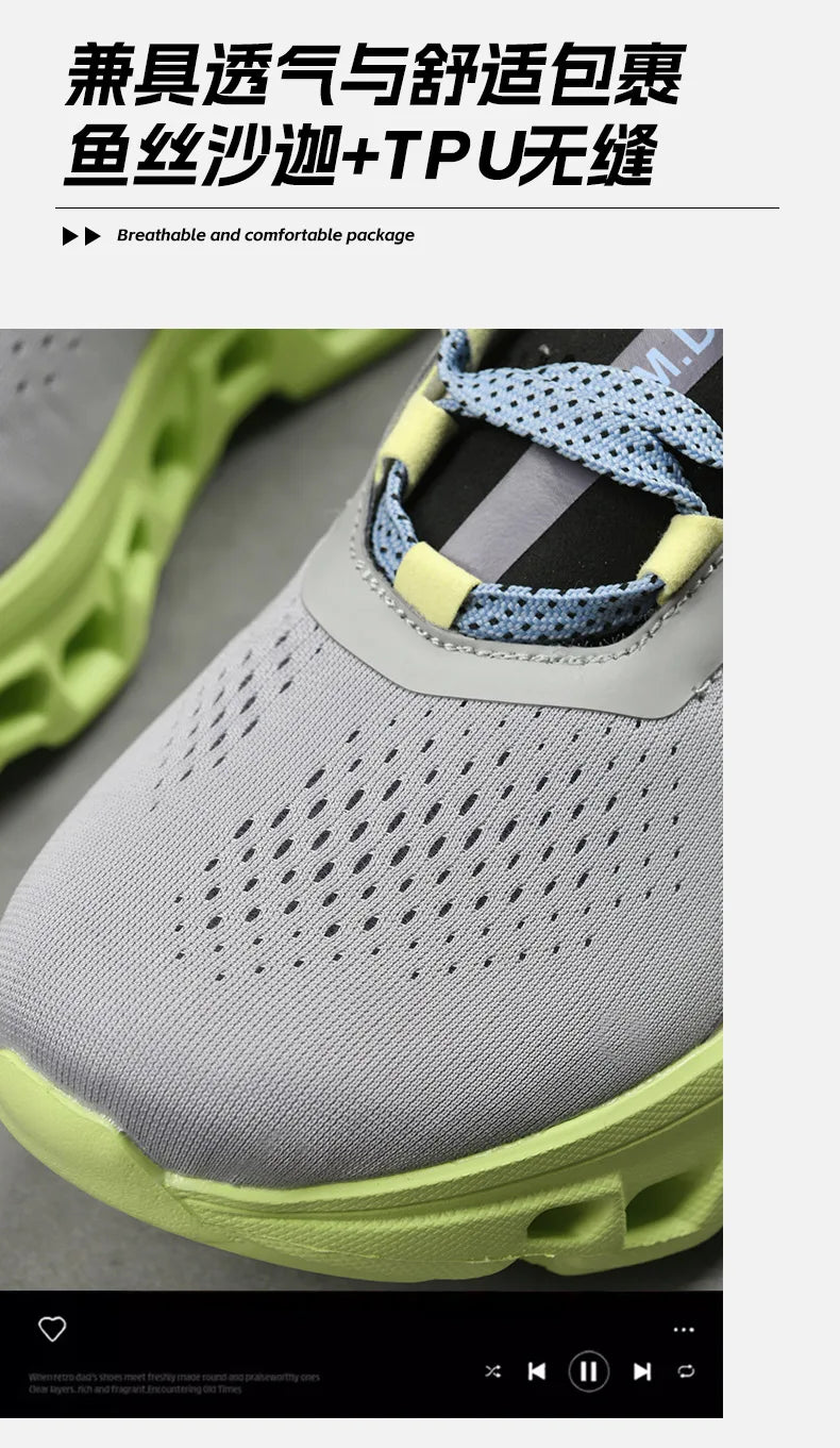 Men’s Breathable Air-Cushion Running Shoes – Lightweight Graffiti Sneakers