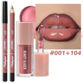 2-Piece Waterproof Matte Lip Set – Lip Liner + Lip Glaze