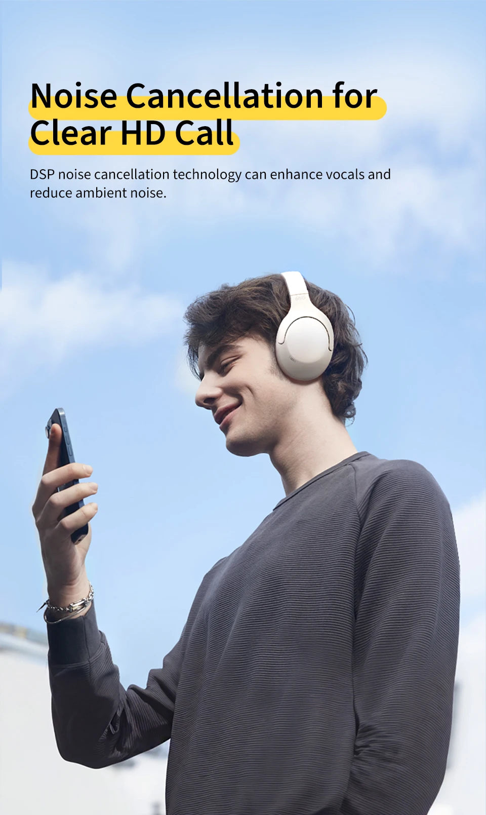 QCY H3 Lite ANC Wireless/Wired Headphones (BT 5.3, 60H)