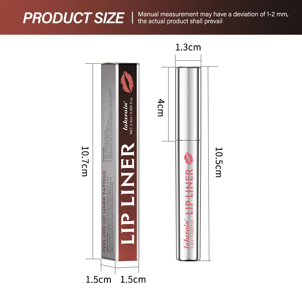 ibcccndc Waterproof Peel-Off Lip Liner & Tint (4 Colors, Long-Lasting Matte)