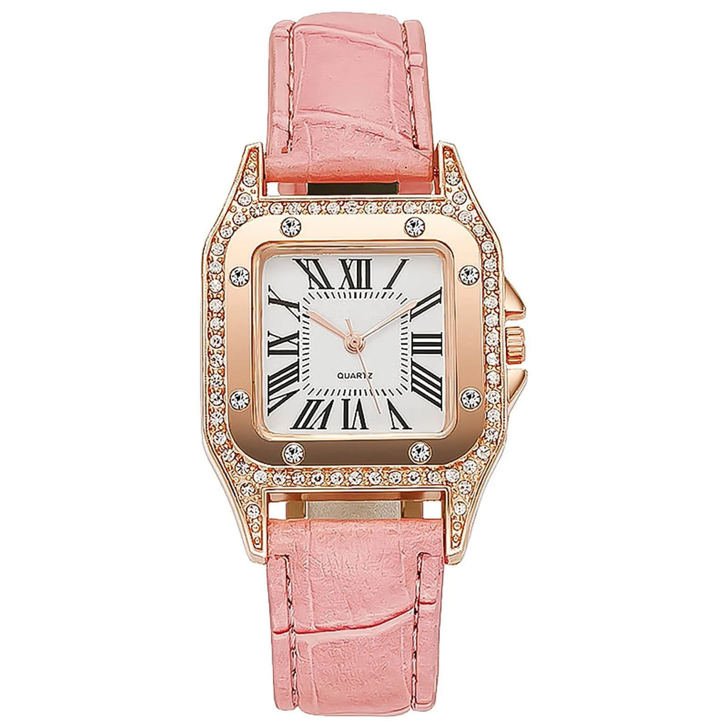 Watch Square Dial Women's Watch Quartz Watch Leather Strap Luxury Quartz Wristwatch Elegant Woman Watch часы женские наручные