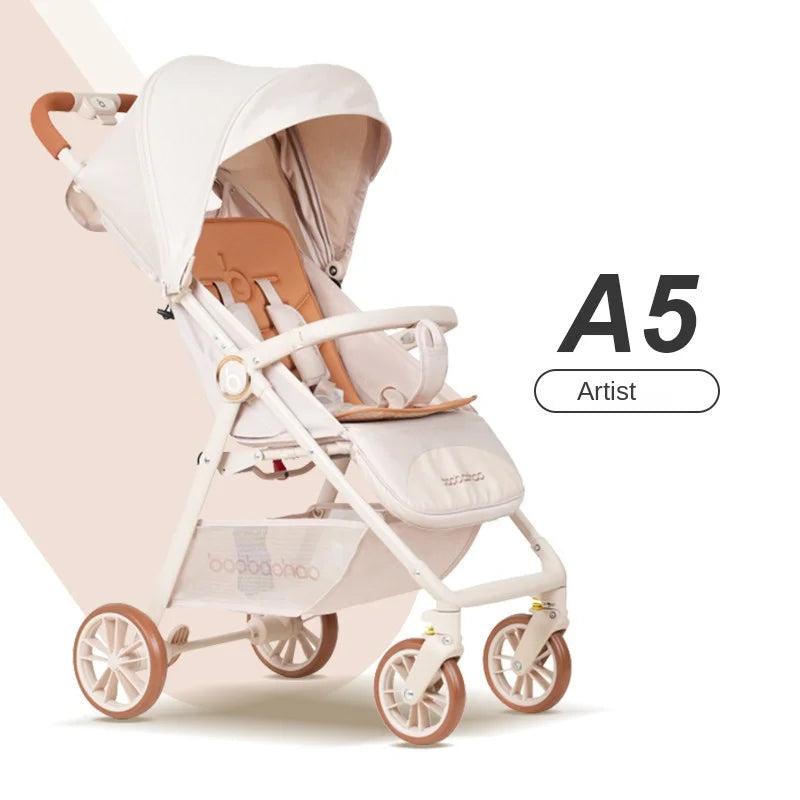 A5  New Update Baby Stroller can Sit and Lie 5-Stage Sunshade Stroller Lightweight Folding Pocket Car Children Stroller