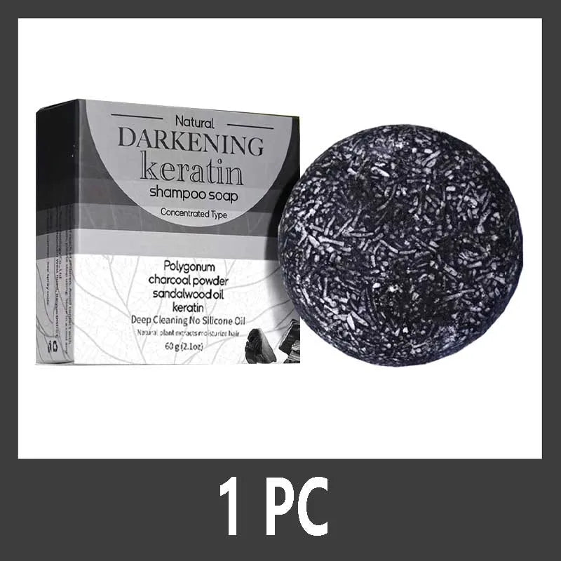 Men's Shampoo Bar Black Soap Nourishes Dark Hair Deeply Cleanses Summer Refreshing Solid Shampoo Soap