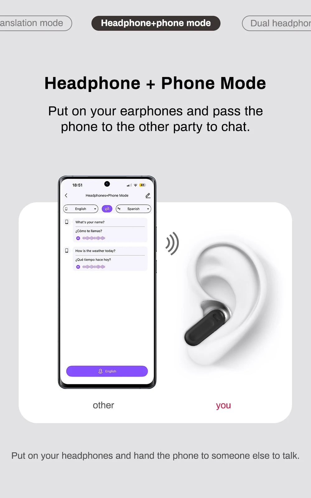 HTC NE20 Bluetooth 6.0 Translation Earbuds | IPX4 Waterproof, Long Battery Life
