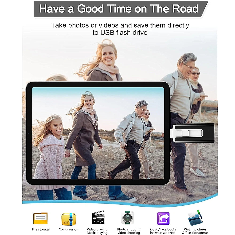 BiNFUL J32 OTG USB 3.0 Flash Drive — Metal, Multi-Device (iPhone/iPad/Android/PC), Plug-and-Play