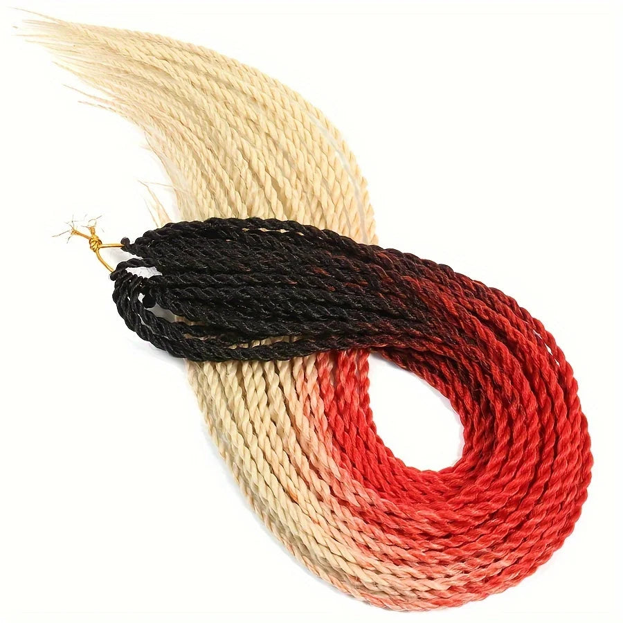 Senegalese Twist Hair Crochet Braided 24inch Synthetic Dreadlocks Crochet Hair Braids 30 Roots/Pack Senegalese Twist Box Braids