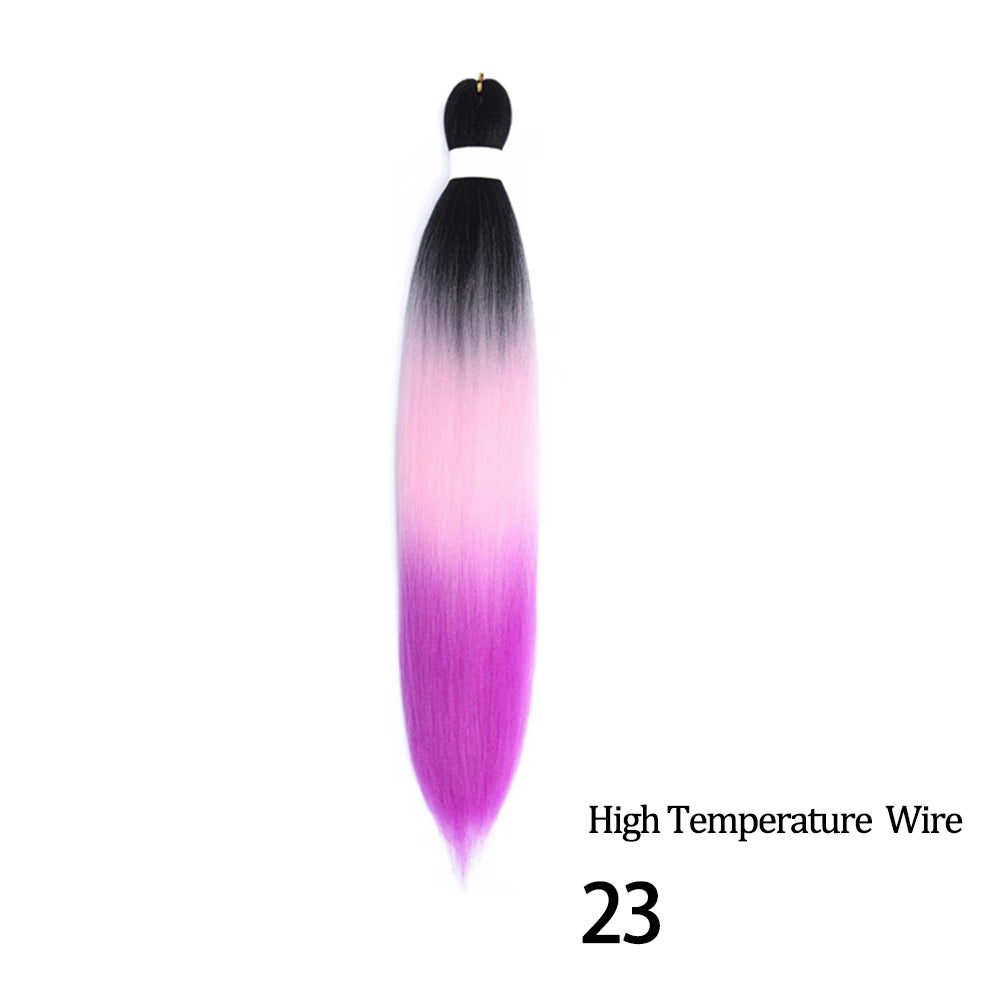 Chorliss Pre-Stretched Jumbo Braids — 24"/26" Synthetic Yaki Ombre (80–90 g, 105 Colors)