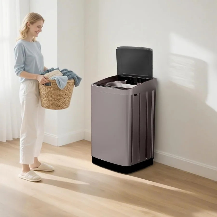 18lbs Portable Washing Machine Full Automatic Washer and Dryer with 2.4 Cu Ft Compact Design Featuring Drain Pump 10 Wash Progr