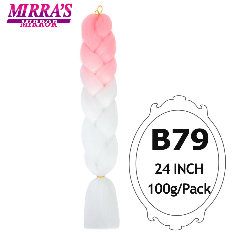 Colorful Jumbo Braiding Hair Extensions For Box Braids Synthetic Hair for Afro Braids Ombre Jumbo Braid Hair DIY Crochet Braid