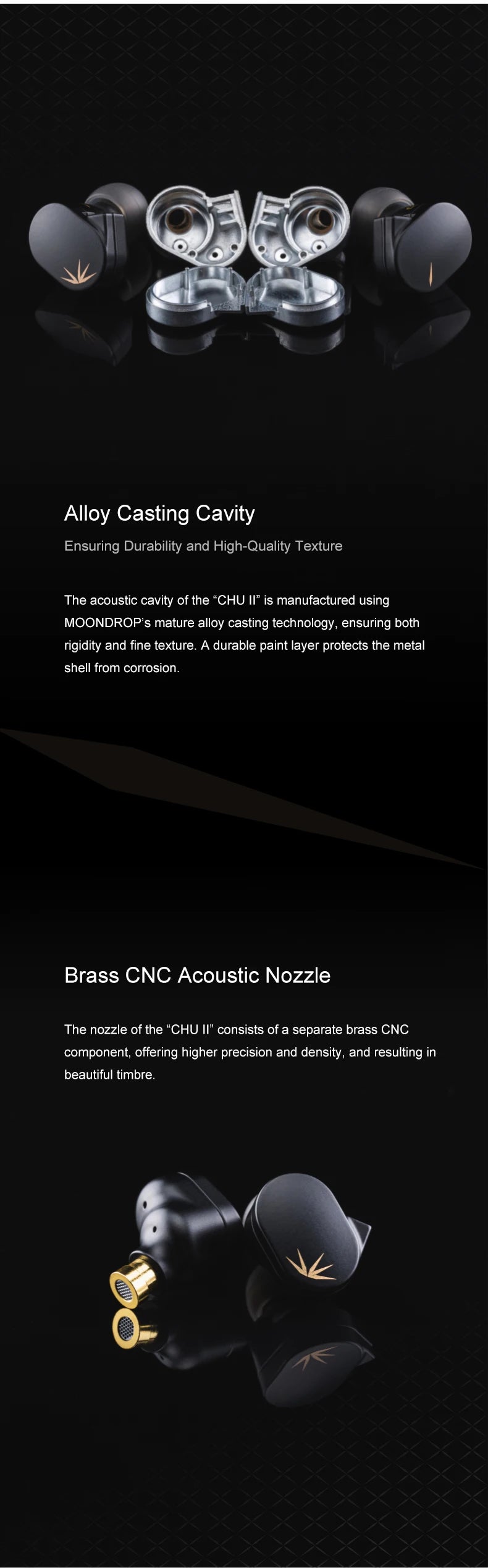 MOONDROP CHU II High-Performance Dynamic Driver IEMs | Interchangeable Cable In-Ear Headphones Precision-Tuned • Alloy Cavity • Audiophile-Grade Sound