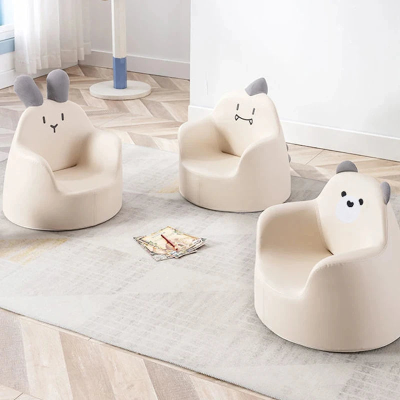 Children's Mini Cartoon Sofa Baby Cute Rabbit Bear Seat Removable Washable Boy Girl 1-6 Years Small Confortable Sofa for Reading