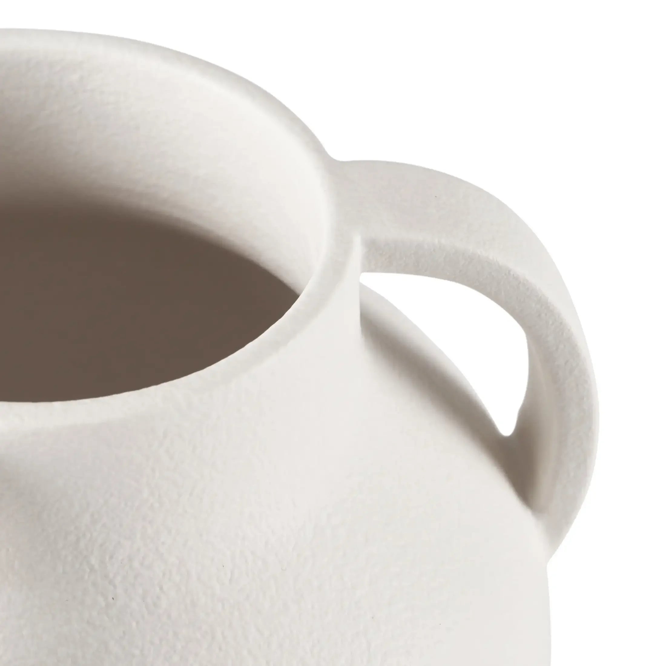 Better Homes & Gardens 9.8" White Handled Ceramic Vase – Timeless Sculptural Accent