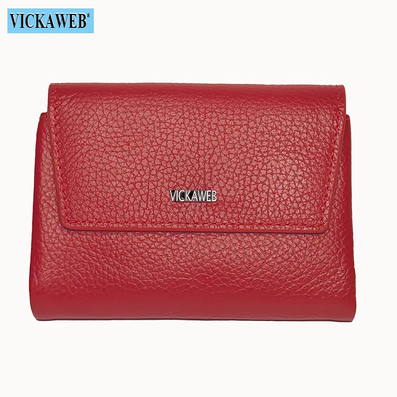 VICKAWEB Magnetic Wallet Women Short Genuine Leather Wallets Fashion Alligator Hasp Wallet Female Small Woman Wallets And Purses