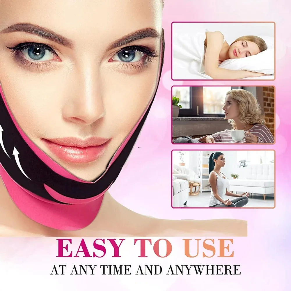 YS00135--Elastic face slim bandage v line facial shape woman chin belt facial care beauty tool