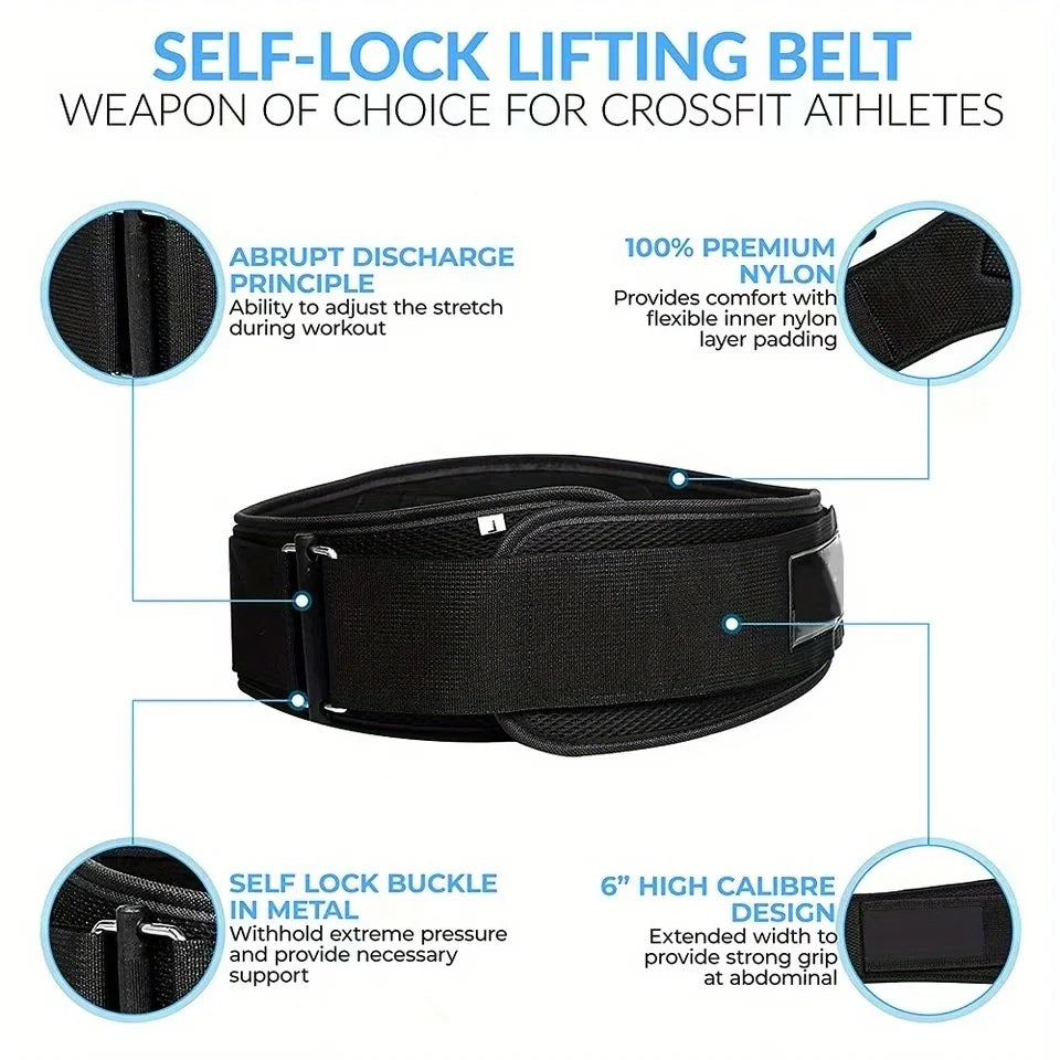 Fitness Waist Belt for Men, Suitable for Outdoor Sports, Featuring a Wide Adjustable Strap for Weightlifting, Deadlifts