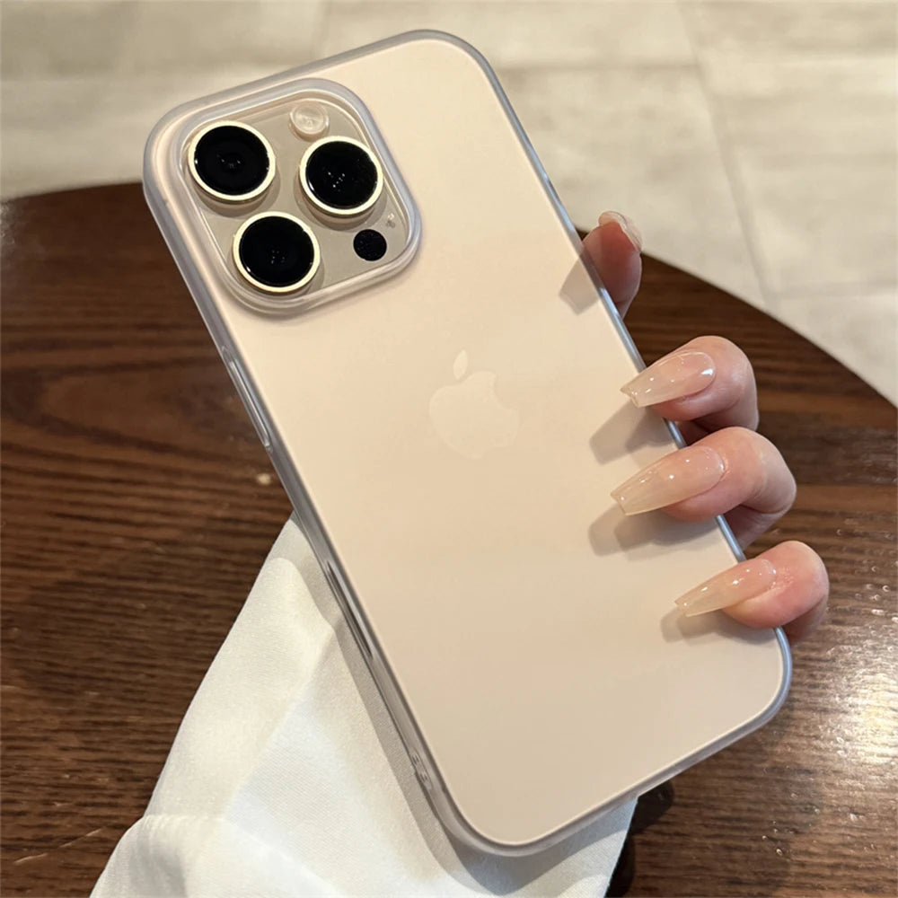 Soft Matte Candy Transparent Phone Case For iPhone 17 16 15 14 Pro Max Plus 13 12 11 XR Shockproof Silicone Bumper Cover