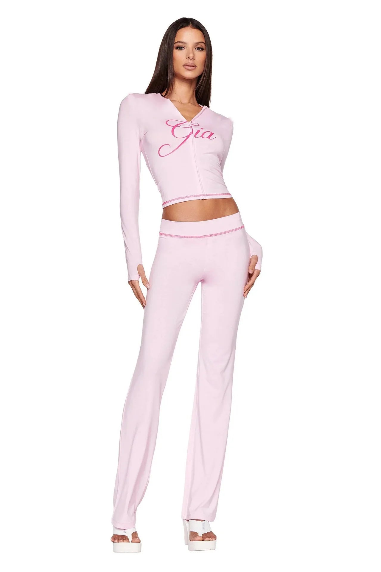 Women’s Hooded Zip Jacket & Pants Yoga Set – Slim Fit With Utility Pockets