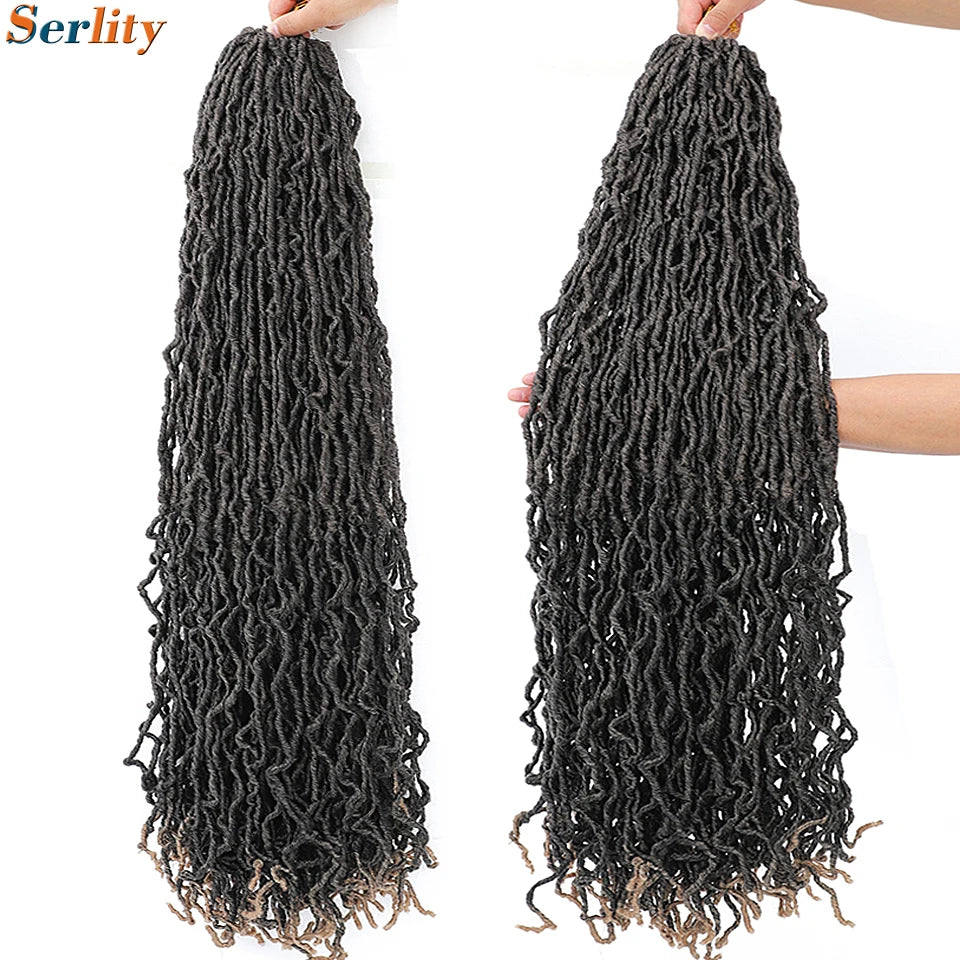 Serlity Faux Locs Extensions — 36"/24"/18" Soft Goddess Dreadlocks Crochet Hair
