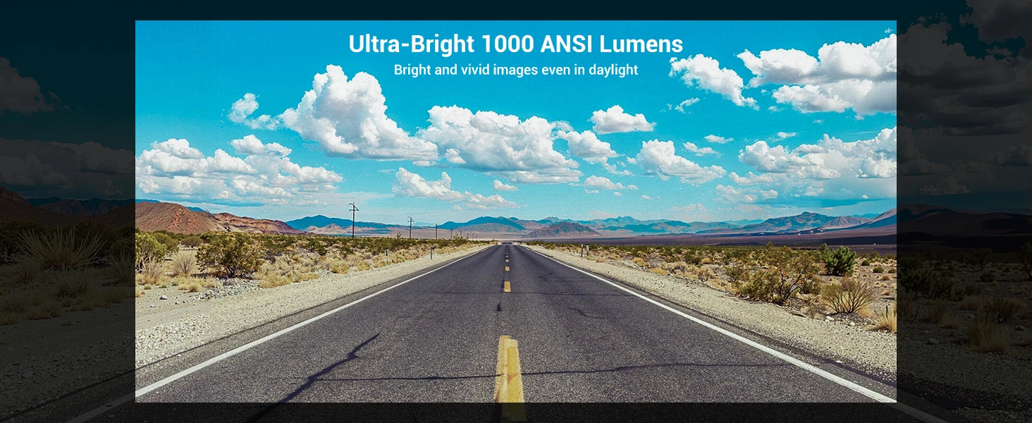 Happrun 4K Home Theater Projector (1500 ANSI, Auto Focus, Wi-Fi & Bluetooth)