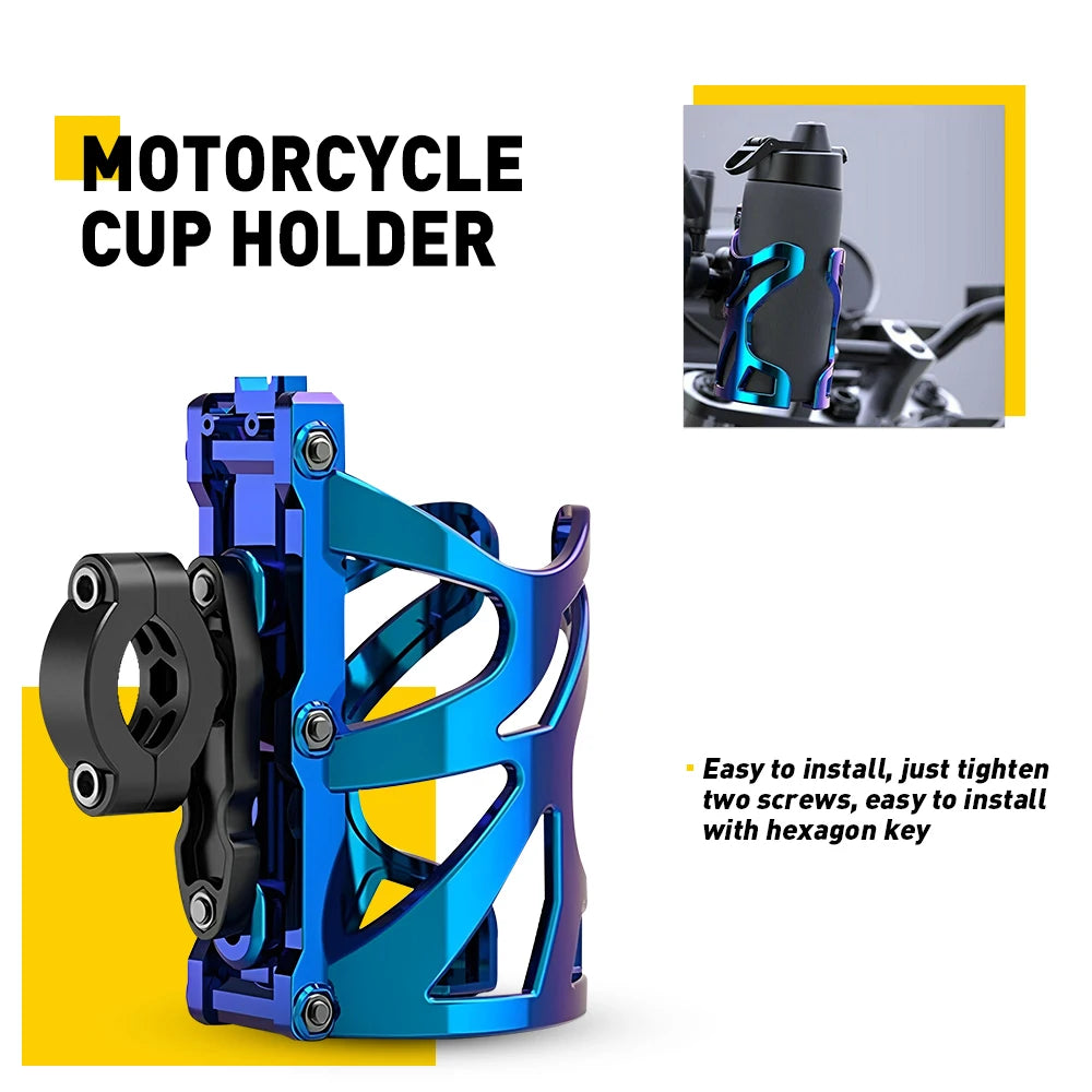 Universal Motorcycle Cup Holder | Adjustable Drink & Water Bottle Mount for Bikes and Scooters
