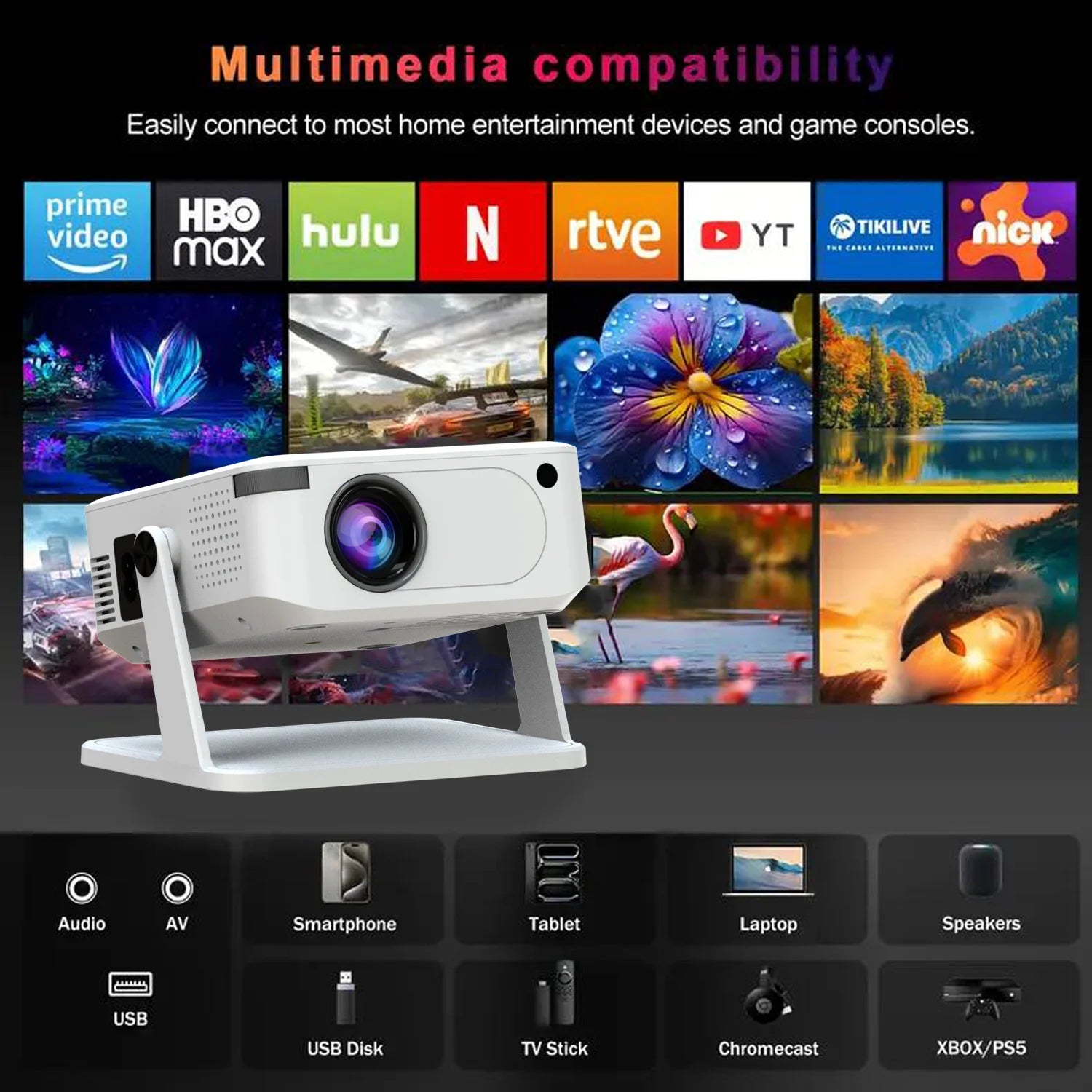 Xnano HA109 Smart HD Portable Projector (Android 11)