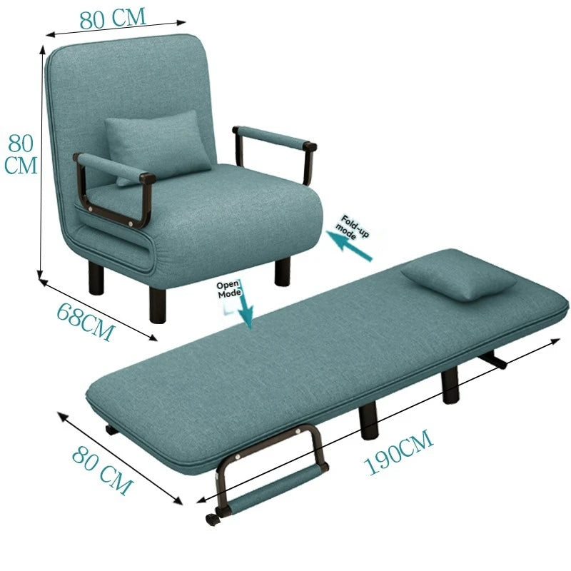 Modern folding sofa bed apartment small apartment simple single and double folding sofa with armrest