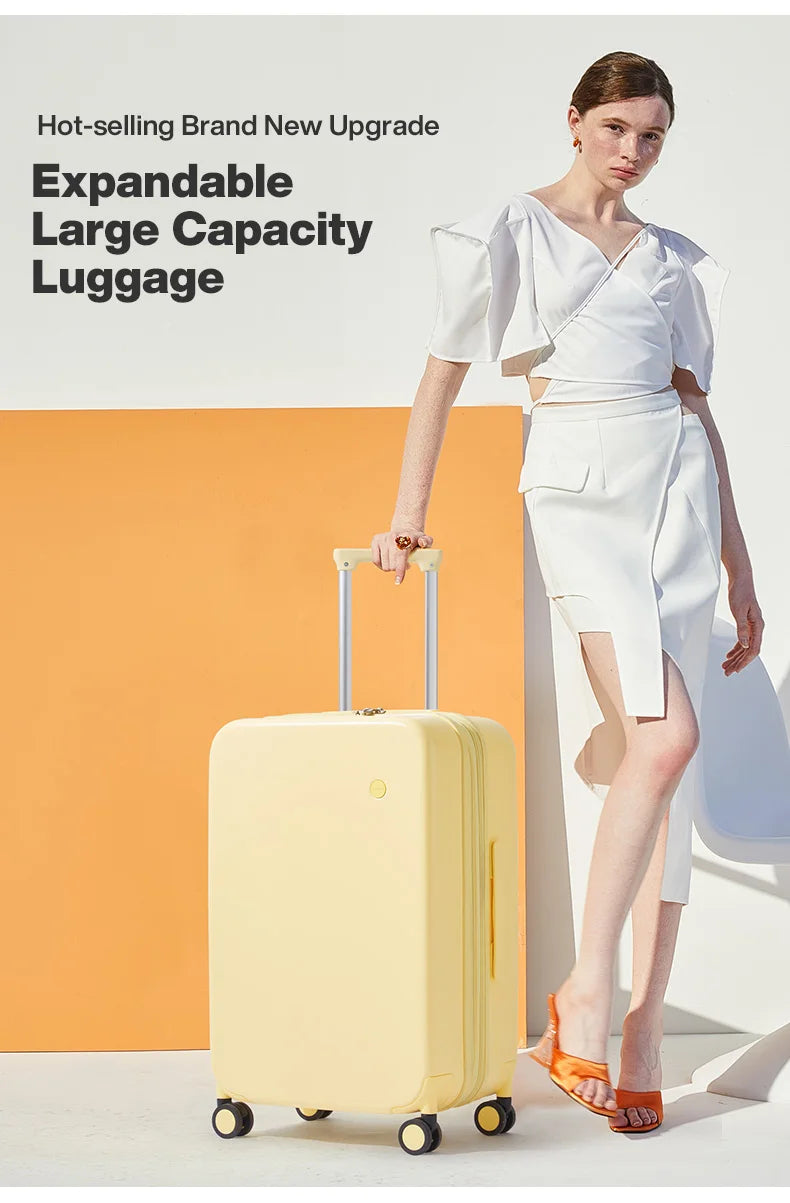 Mixi New Design Puristic Expandable Travel Luggage TSA Lock Lightweight Large Capacity PC Suitcases Spinner Wheels 20 24 26Inch