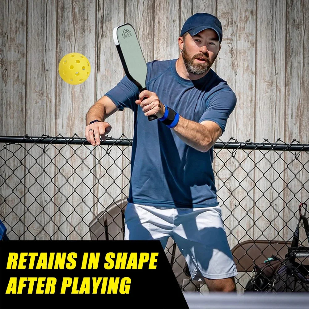 Outdoor Pickleball Balls — 40-Hole Tournament Standard (74 mm, PE Material)