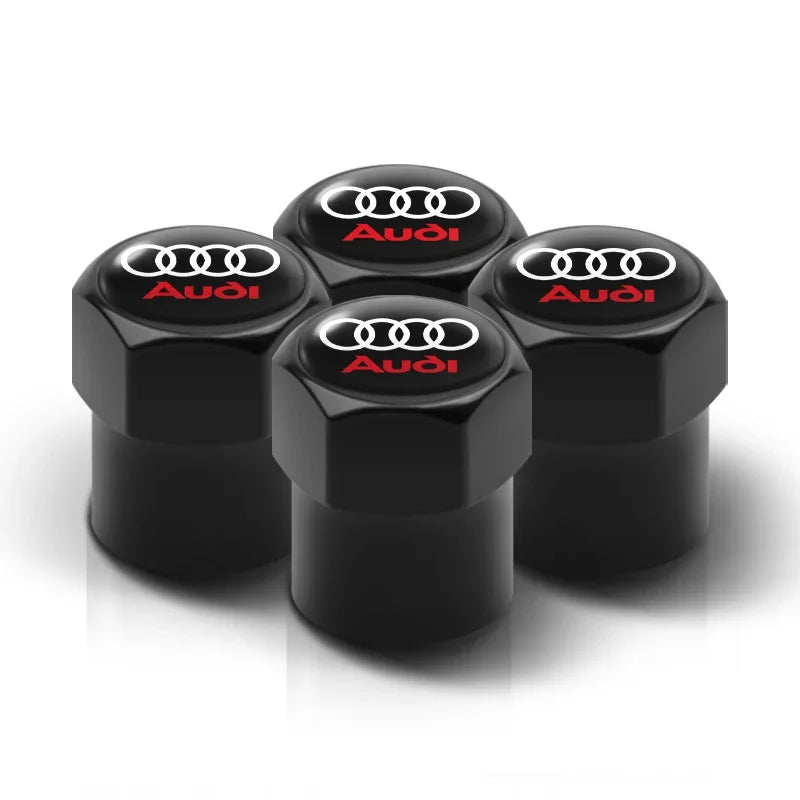Metal Tire Valve Caps Set of 4 – Stem Covers for Audi Models