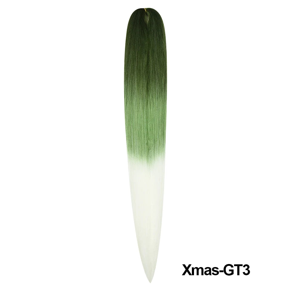 Miss Rola Synthetic New Christmas Colors Kanekalon HairJumbo Braid Yaki Straight Hair Extension Twist Braid Bulk Wholesale