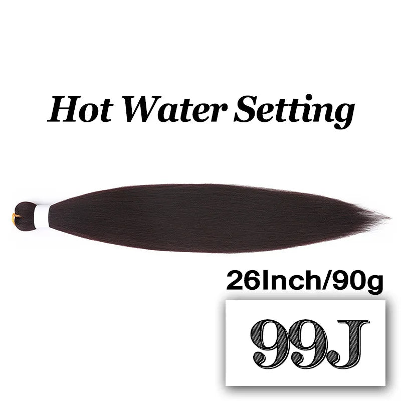 26" Easy Pre Stretched Braiding Hair Extensions 613 Blonde Jumbo Braids Synthetic Hair Bundles Yaki Straight Hair Crochet Braid