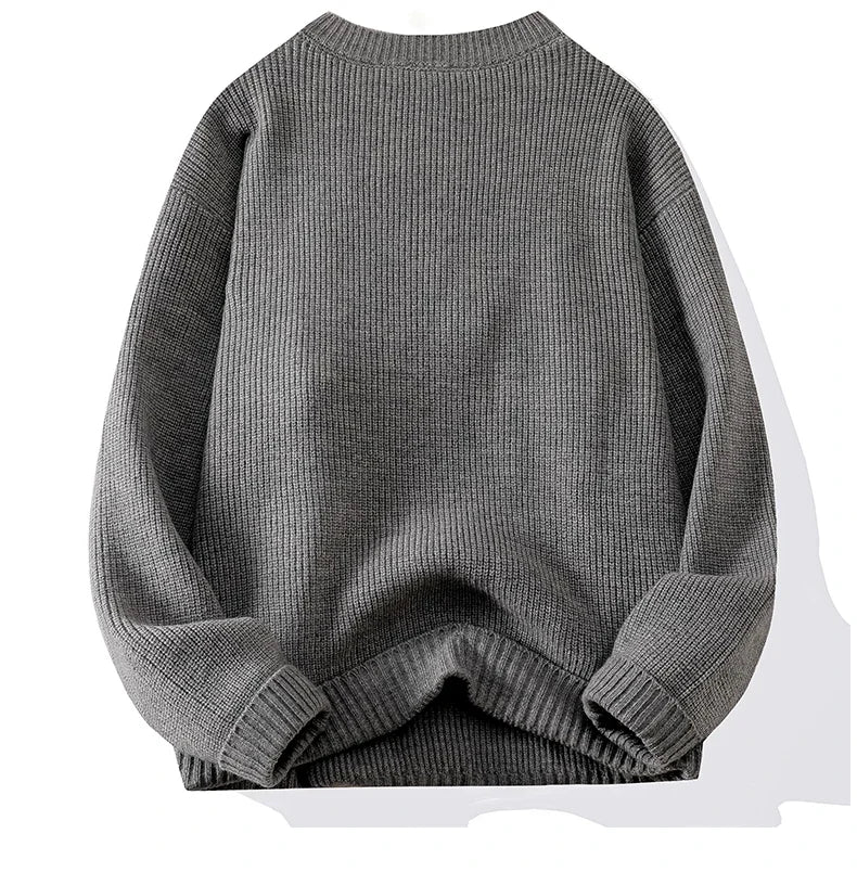 Pullover Knitwear Sweatshirts Long Sleeve Shirt Jacket Fashion V Neck Streetwear Tops Casual Wool Knit Sweater Men Clothes Coat