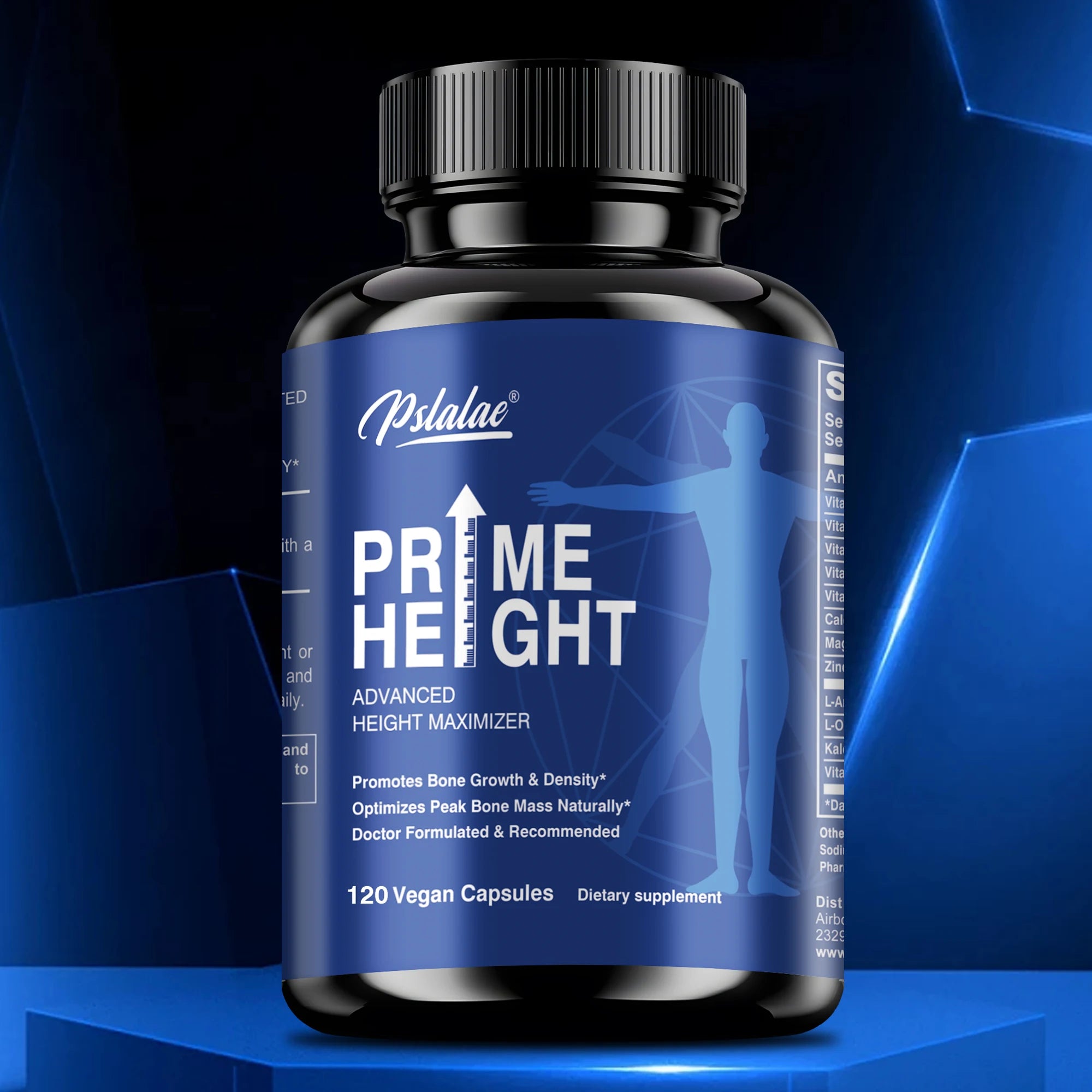 Pslalae Prime Height — Advanced Bone & Growth Support (120 Capsules)