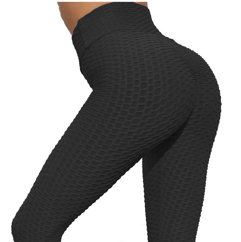 RWRK Jacquard Peach-Lift Leggings — Seamless High-Waist, Anti-Cellulite Yoga Pants