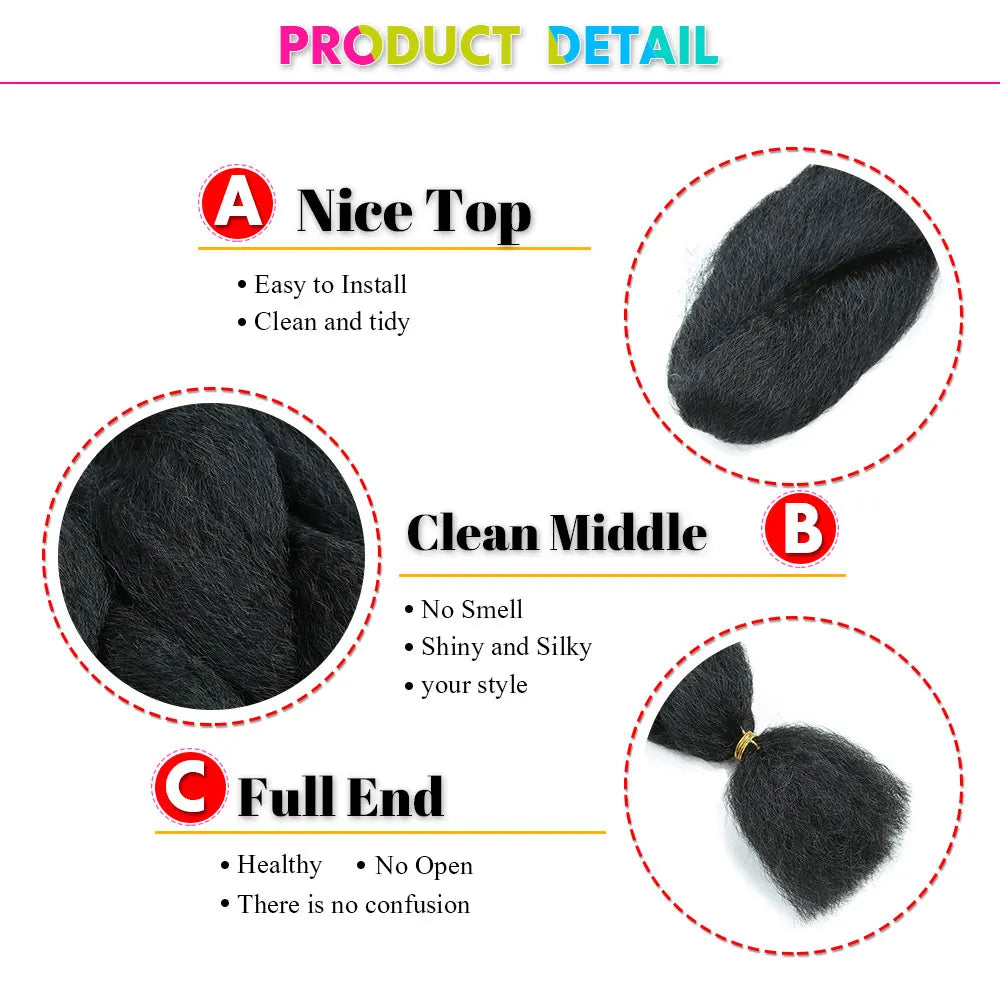 Synthetic Crochet Vixen Bundles 26 inch Kinky Straight Crochet Hair for Black Women Premium Synthetic Fibers Crochet Braids