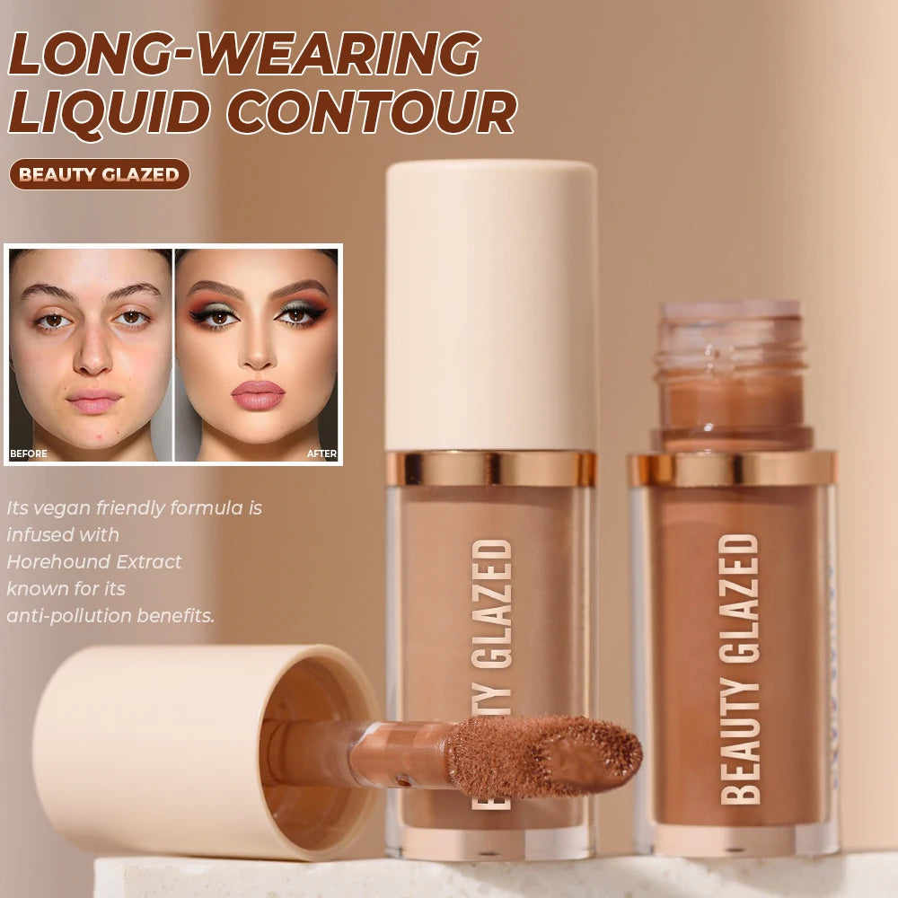 2025 Beauty Glazed 2 Color Liquid Contouring To Enhance The Facial Contour,Waterproof ,Matte,V-face Shaping Contour  Face Makeup
