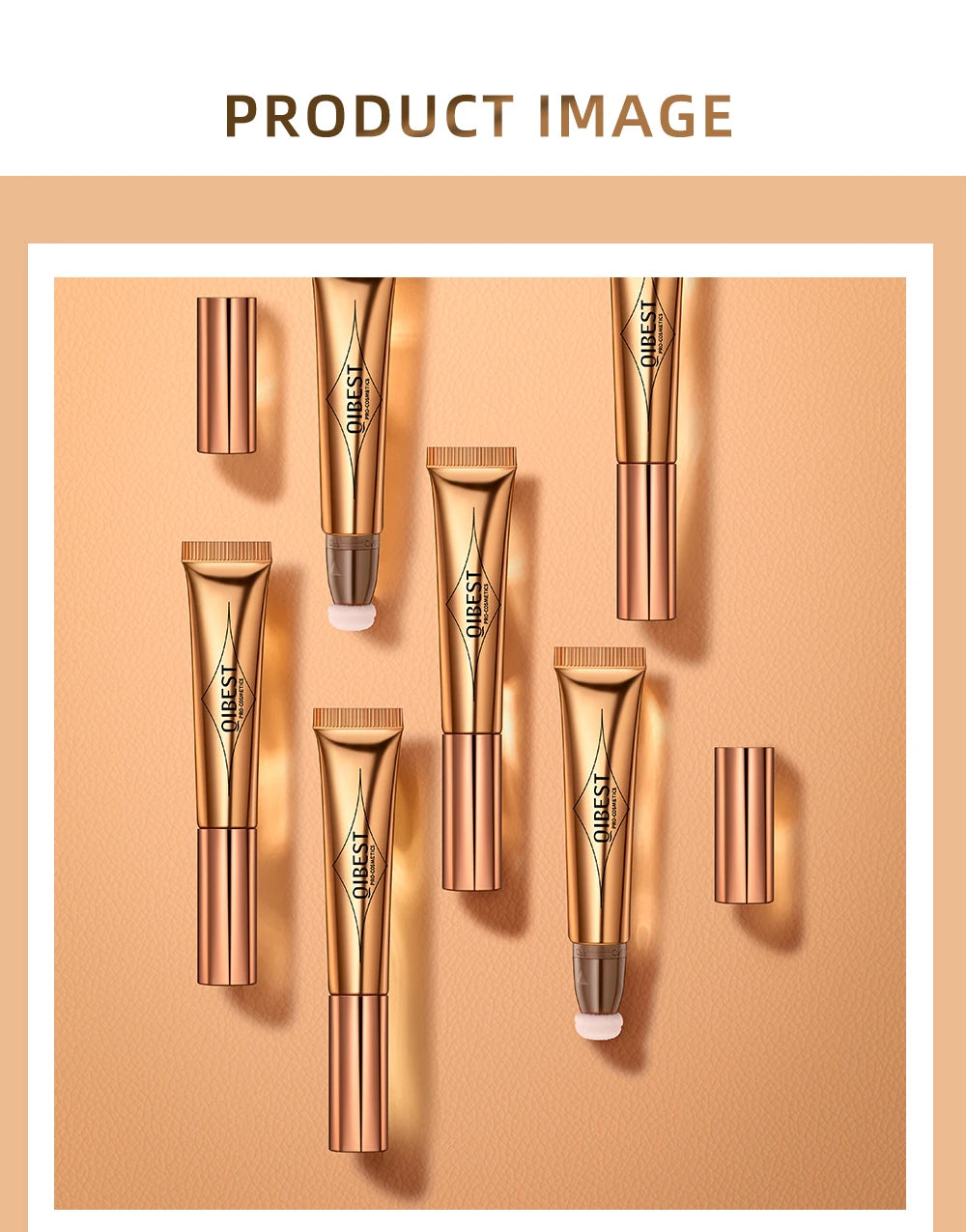 QIBEST Cushion-Applicator Liquid Blush (Waterproof, Soft-Matte)