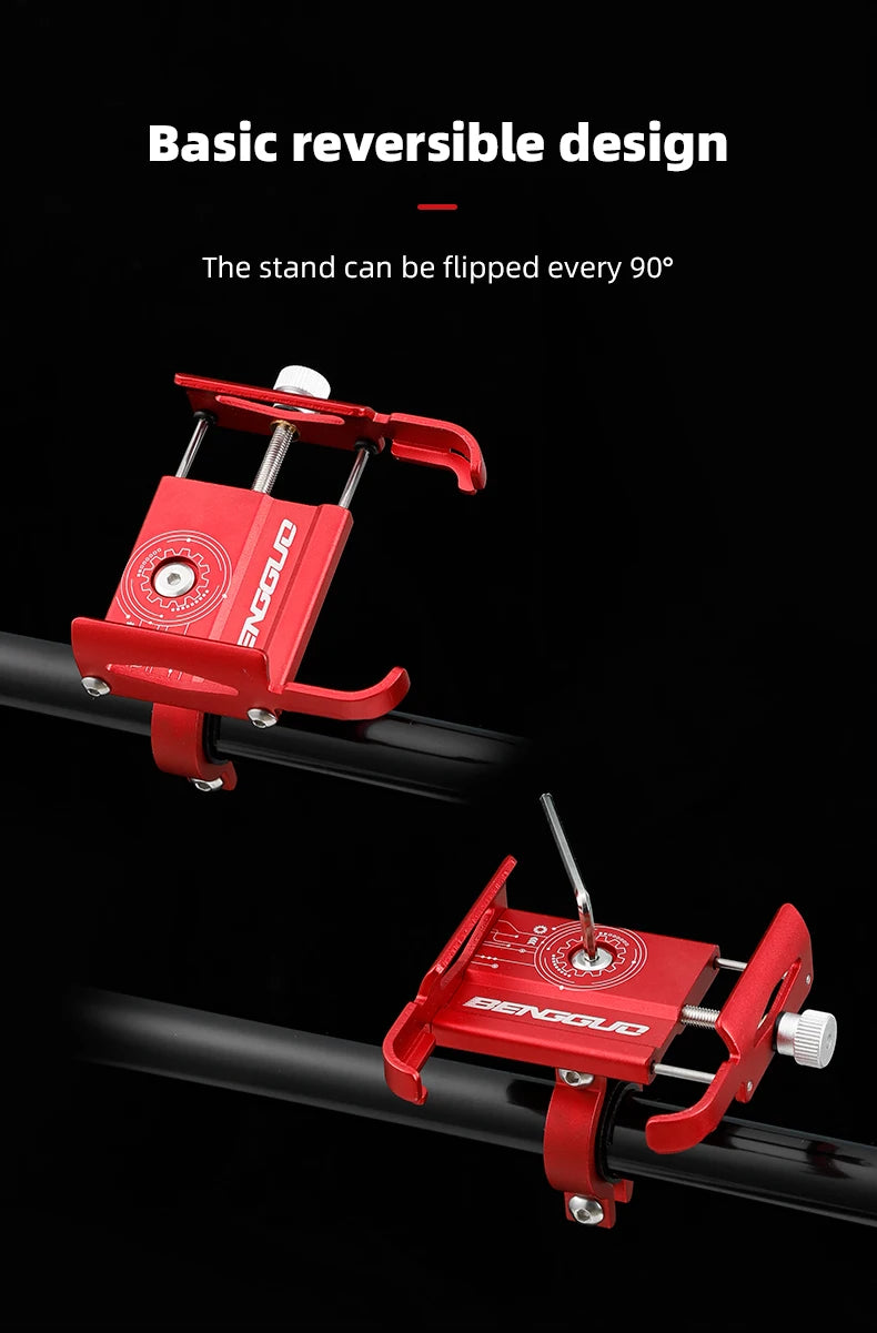 iBudim Bike Phone Holder 360 Rotation Bicycle Phone Holder for 4.7-7.0 inch Devices Motorcycle Handlebar Mobile Phone Stand